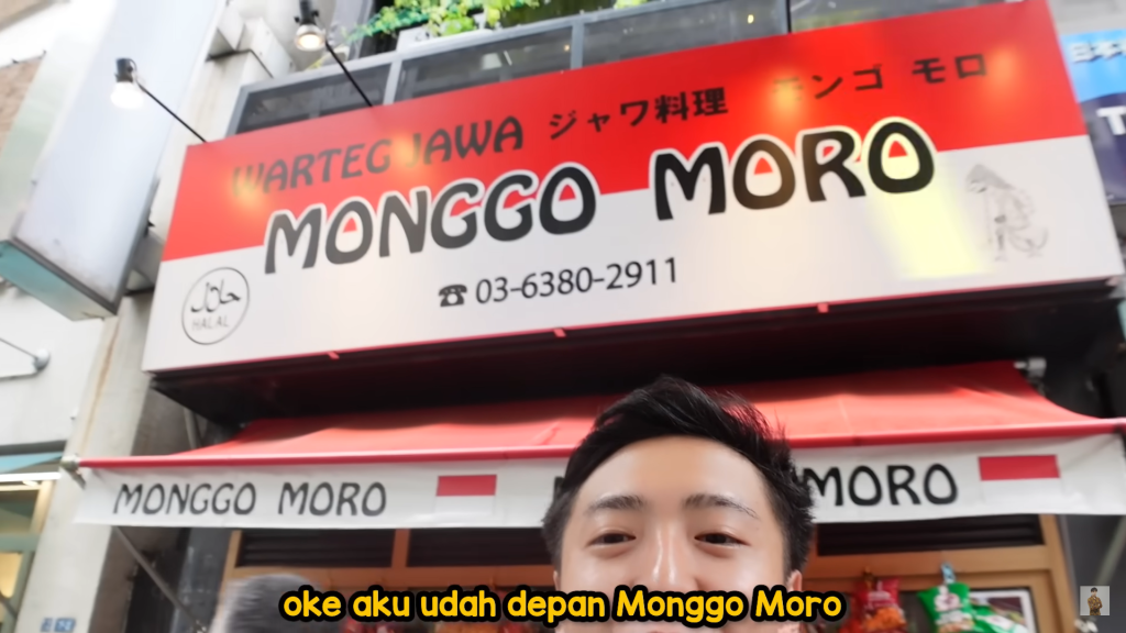 Yusuke Sakazaki di Monggo Moro, warteg Indonesia di Jepang